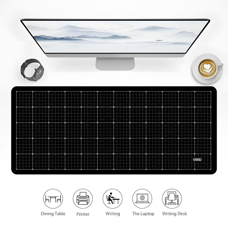 KRAGGEN Grid Desk Mat – High-Precision XL Keyboard Pad