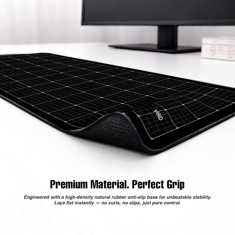 KRAGGEN Grid Desk Mat – High-Precision XL Keyboard Pad