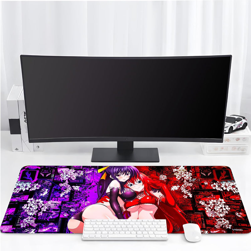 KRAGGEN High School DxD Rias & Akeno Extended Gaming Mousepad – Crimson & Violet Edition