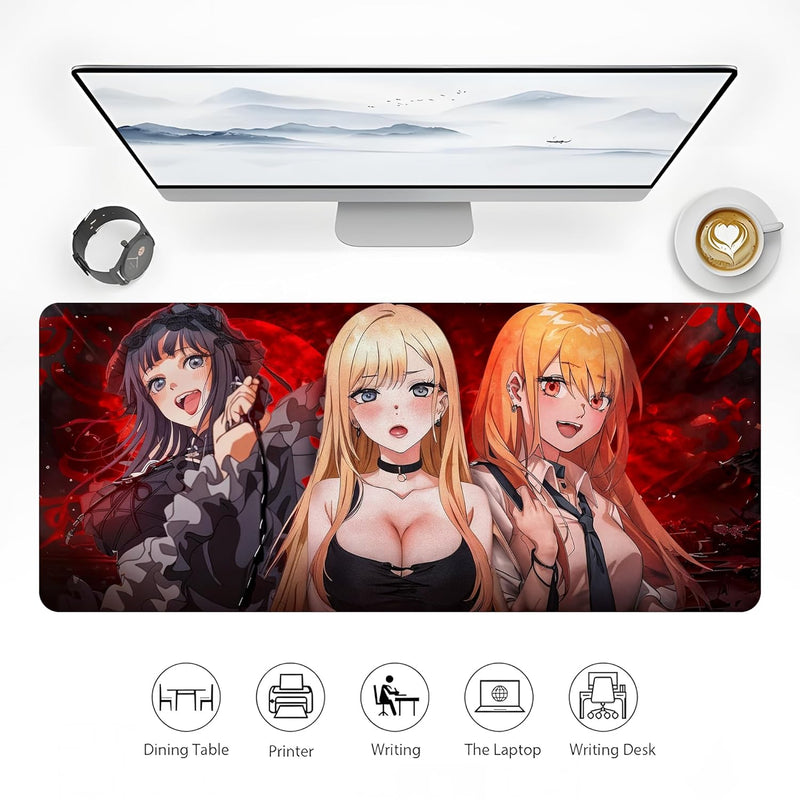 KRAGGEN Anime Waifu Desk Mat: My Dress-Up Darling Crimson Edition