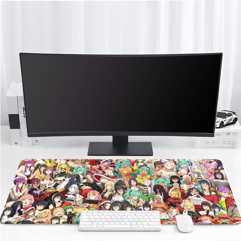 KRAGGEN Anime Universe Extended Mousepad: High-Definition Character Collage Mat