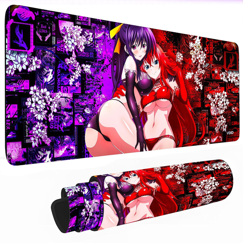 KRAGGEN High School DxD Rias & Akeno Extended Gaming Mousepad – Crimson & Violet Edition