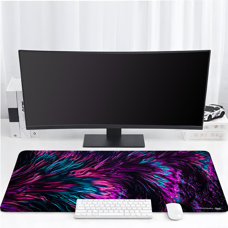 Kraggen Neon Vortex XL Desk Mat