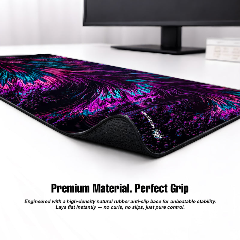 Kraggen Neon Vortex XL Desk Mat