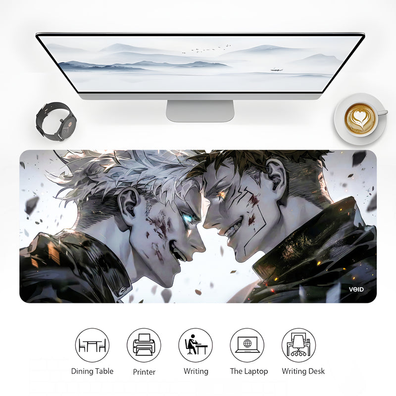 JJK GOJO vs Sukuna Gaming Mouse Pad – Desk Mat with Anti-Slip Rubber Base