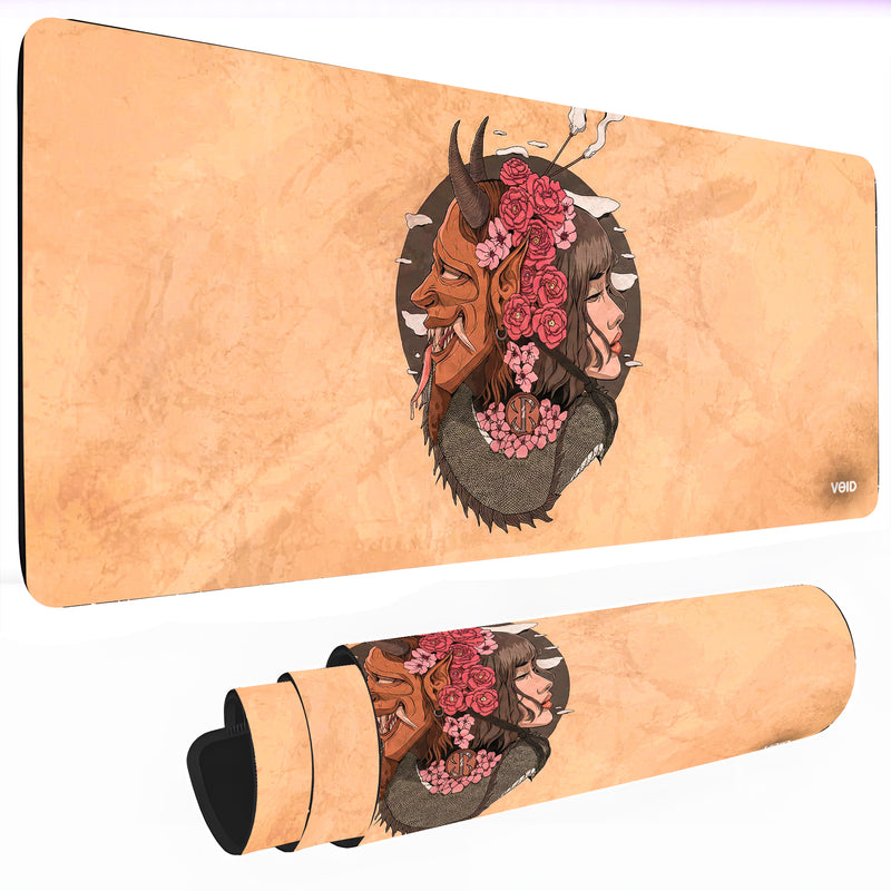 KRAGGEN Oni style Gaming Mouse Pad Large Desk Mat Anti Slip Rubber Base