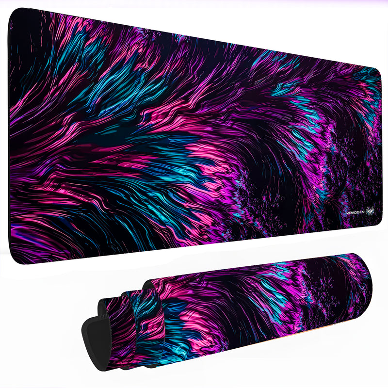 Kraggen Neon Vortex XL Desk Mat