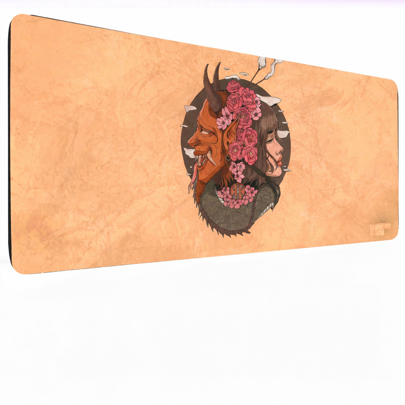 KRAGGEN Oni style Gaming Mouse Pad Large Desk Mat Anti Slip Rubber Base